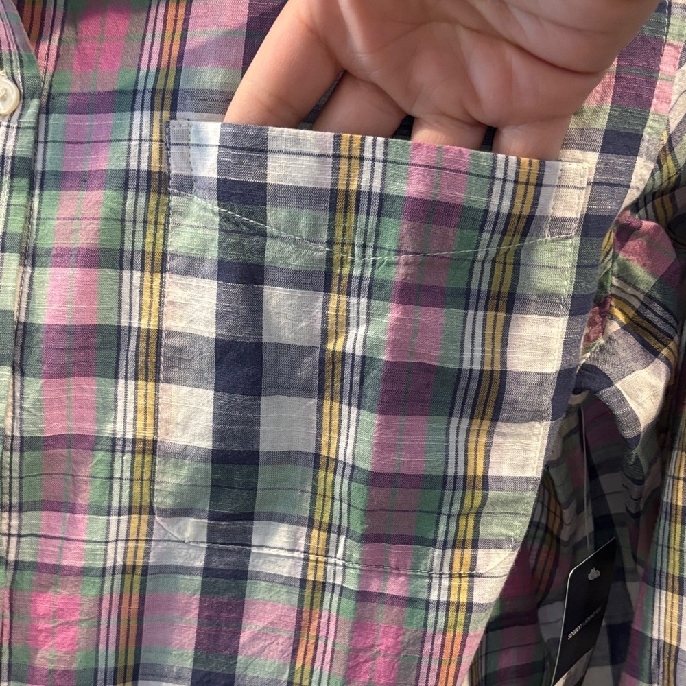 Lucky Brand J. Crew Colorful Plaid Button Down Shirt - Picture 6 of 7